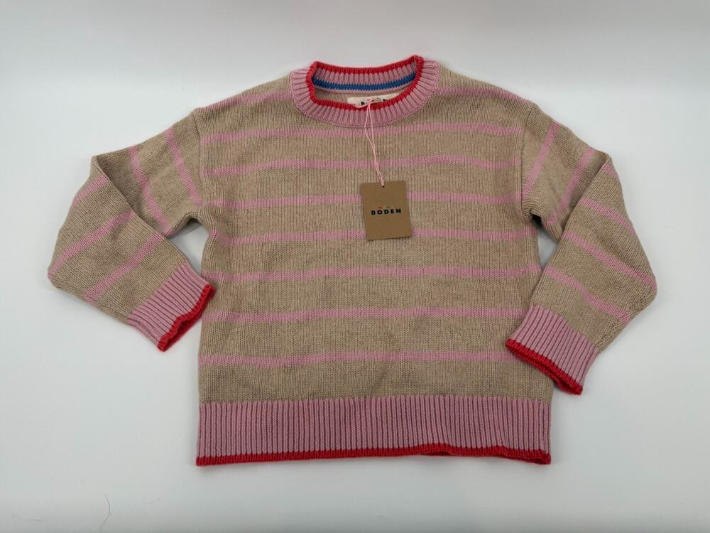 Boden Kids Stripe Beige Size 7-8 Years Beige NWT